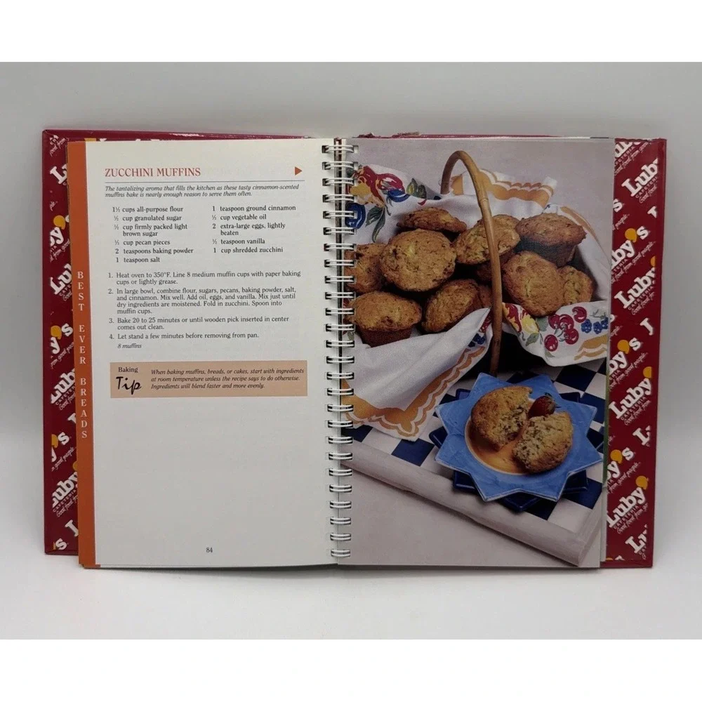 Luby's Cafeteria 50th Anniversary Recipe Collection Cookbook Hardcover 1996.
